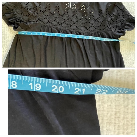 NWT STYLE & CO Sunbreak Eyelet Black Babydoll Smock Dress XL - Picture 10 of 10